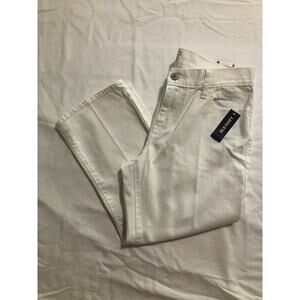 OLD NAVY the Flirt mid-rise crop non stretch white jeans NWT size 6 NEW